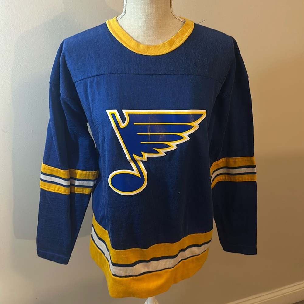 Vintage 1970’s St Louis Blues Hockey Jersey/Ringer Tee Rawlings Youth Large